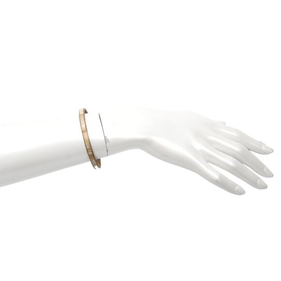 Vintage Bangle Bracelets Brass Mother of Pearl Shell Copper Twist Metal Casual - Picture 7 of 11